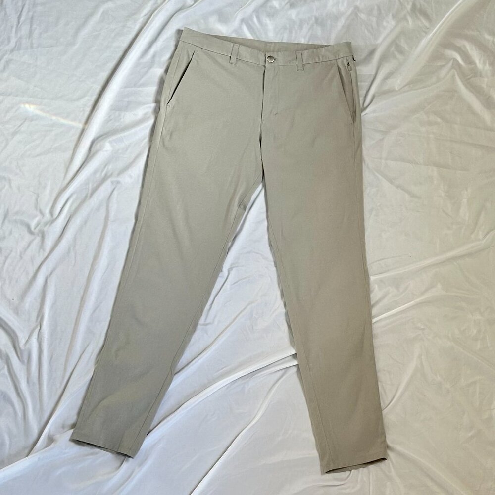 Lululemon Men's Commission Slim-Fit Pant Ventlight Size 34x34 Raw Linen